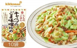 【ふるさと納税】うちのごはん おそうざいの素 キャベツのごま味噌炒め 10袋