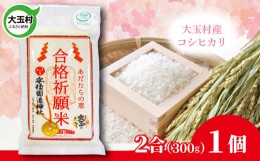 【ふるさと納税】【令和5年産】 合格祈願米 コシヒカリ 真空米 2合 ( 300g )×1個 受験 御利益  【21012】 合格 ご祈祷 願掛け 