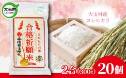 【ふるさと納税】【令和5年産】 合格祈願米 コシヒカリ 真空米 2合 ( 300g )× 20個 受験 御利益 【21016】 合格 ご祈祷 願掛け 