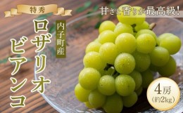 【ふるさと納税】＜先行予約＞ロザリオ・ビアンコ（特秀）約2kg1箱（4房）【ブドウ マスカット 葡萄 先行予約 葡萄 マスカット ロザリオ