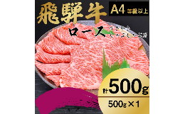 【ふるさと納税】飛騨牛　ロース・肩ロース　スライス500g(すき焼き・しゃぶしゃぶ)【1484848】