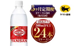 【ふるさと納税】【5ヶ月定期便】ウィルキンソン 炭酸 500ml × 毎月1ケース (24本) = 計5回 お届け