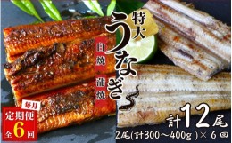 【ふるさと納税】【6カ月定期便】特大うなぎ蒲焼き、うなぎ白焼き　各1本セット ×6回/ 和歌山 田辺 うなぎ 鰻 白焼き うな丼 うな重  国