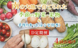 【ふるさと納税】【全4回】南の大地で育てられた旬の野菜・果物定期便 017-15