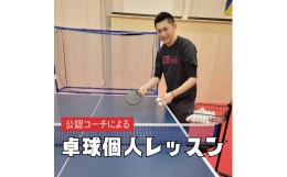 【ふるさと納税】卓球個人レッスン券(60分×3)  手打ち脱却して一気に上達!専属コーチのマンツーマン 097-01【卓球 スポーツ 運動 室内 