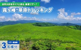 【ふるさと納税】【霧ヶ峰(車山)草原トレッキング】〜自然を感じて、五感を使う　のんびり山歩き〜ツアー参加券３名様分／八ヶ岳登山企画