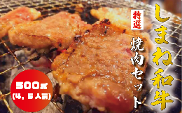 【ふるさと納税】【しまね和牛】特選焼肉セット　500g　027-03【しまね和牛 島根和牛 国産 島根県産 お肉 焼き肉 焼肉 セット 牛肉 4〜5