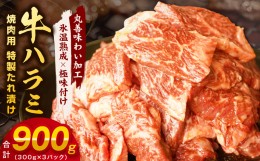 【ふるさと納税】【丸善特製ダレ】牛肉 ハラミ 900g（300×3） 099H2447