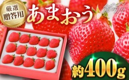 【ふるさと納税】【12月以降発送！】贈答用 あまおう 約400g＜株式会社うるう農園＞那珂川市 [GDX001]