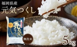 【ふるさと納税】【令和5年産】福岡県産ブランド米「元気つくし」無洗米　5kg【米 ブランド米 ブランド 白米 元気つくし 無洗米 令和5年