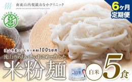 【ふるさと納税】【毎月定期便6回】流山のおいしいおこめで作った米粉麺 120g×5袋（中太麺）