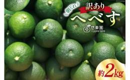 【ふるさと納税】【期間限定発送】 訳あり 柑橘 へべす 果実 2kg [へべすの悠美園 宮崎県 日向市 452060725] 果物 フルーツ 不揃い 家庭