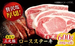 【ふるさと納税】日本の米育ち平田牧場　三元豚ロースステーキ　100g×6