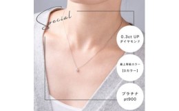 【ふるさと納税】プラチナ最上等級＜Dカラー＞大粒ダイヤモンドネックレス 0.3ct UP 爪留め【1469145】