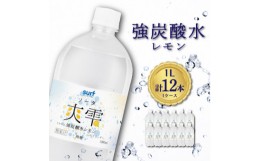 【ふるさと納税】サーフ　爽雫(ソーダ)強炭酸水レモン 1L×12本　1ケース　国産炭酸水　割り材にもピッタリ【1478295】