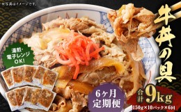 【ふるさと納税】2024年2月上旬より発送開始【定期便6回】牛丼の具 150g×10パック 計9kg