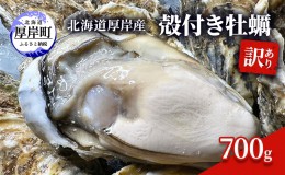【ふるさと納税】訳あり 北海道 厚岸産 殻付き 牡蠣 700g