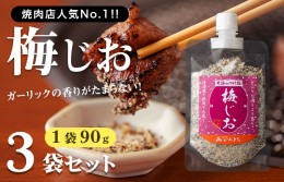 【ふるさと納税】焼き肉専門店 梅じお ガーリック スパイス 90g×3袋 お試し 005A561