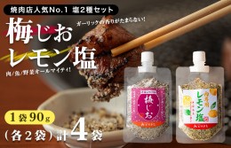 【ふるさと納税】焼き肉専門店 梅じお レモン塩 スパイスセット 90g×合計4袋 お試し 099H2494