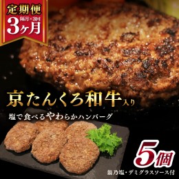 【ふるさと納税】＜定期便・隔月3回＞塩で食べるやわらかハンバーグ（デミグラスソース付）