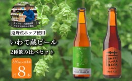 【ふるさと納税】いわて蔵ビール 2種飲み比べ 8本セット クラフトビール レッドエール こビール ＜遠野 産 ホップ IBUKI 使用＞ ビール 