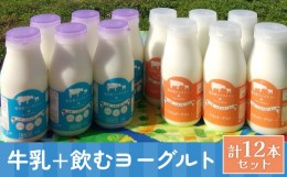 【ふるさと納税】牛乳200ml　６本＋飲むヨーグルト200ml　６本セット