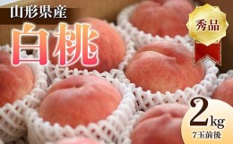 【ふるさと納税】《2024年産 先行予約》山形県産 白桃 秀品 2kg（7玉前後） FSY-1243