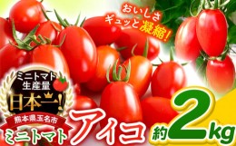 【ふるさと納税】ミニトマト アイコ 約 2kg トマト 熊本 サザキ農園 野菜 ミニトマト 生産量 日本一 玉名市 !!