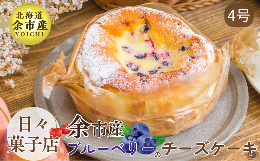 【ふるさと納税】【先行受付・数量限定】日々菓子店 こだわりのチーズケーキ ブルーベリー【余市産の新鮮フルーツ使用】