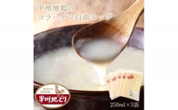 【ふるさと納税】旨味が凝縮!希少な甲州地どりコラーゲンスープ 250ml×5袋 山梨ブランド地鶏の濃厚白湯【1387200】