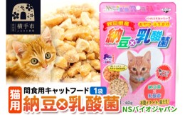 【ふるさと納税】間食用キャットフード 納豆×乳酸菌（猫用）1袋 ゆうパケット