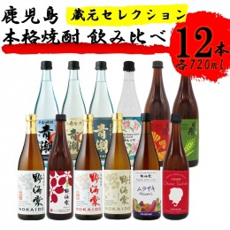 【ふるさと納税】HS-001 蔵元セレクション・鹿児島の本格焼酎 720ml×12本セット 芋焼酎 麦焼酎 祁答院蒸溜所