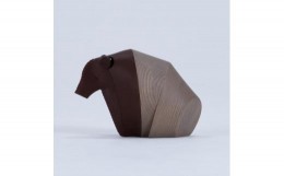 【ふるさと納税】北海道アートオブジェ　コソンコクス　Animal Object - エゾヒグマ 北海道タモGY