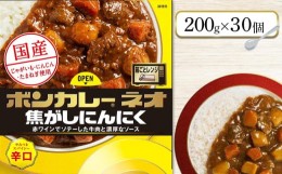 【ふるさと納税】ボンカレーネオ 焦がしにんにくやみつきスパイシー 辛口 (200ｇ×30個)【レトルトカレー レトルト カレー 非常食 保存食