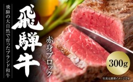 【ふるさと納税】飛騨牛 赤身 ブロック[塊] 300ｇ 真空パック | お肉  黒毛和牛 ブランド ローストビーフ ステーキ 焼肉 焼き肉  BBQ 赤