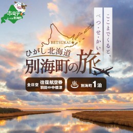 【ふるさと納税】ひがし北海道 別海町の旅（羽田発着 ANA往復 航空券 + 別海町 宿泊 1泊 北海道 旅行 旅行券 ホテル 旅館 宿泊券 ）