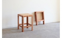 【ふるさと納税】木製 折り畳み 椅子 「patol stool」  籐張り   ( 京都 宇治 家具 インテリア スツール イス 木 折りたたみ 和風 おしゃ