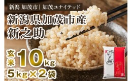 【ふるさと納税】新潟県産 新之助 玄米10kg 《5kg×2袋》 新潟 ブランド米 加茂市 加茂ユナイテッド