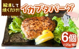 【ふるさと納税】イカブタバーク 6個（120g/個）《壱岐市》【株式会社マルショウ】 イカ いか 烏賊 ハンバーグ 惣菜 冷凍 お弁当 ミンチ 