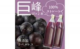 【ふるさと納税】＜巨峰ジュース＞葡萄の産地から巨峰100%ストレートぶどうジュース1L×2本【1463271】