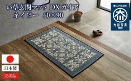 【ふるさと納税】い草玄関マット DXガイア ネイビー 60×90