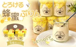 【ふるさと納税】とろける蜂蜜ぷりん 6個セット　【 デザート 食後 おやつ 洋菓子 スイーツ 蔵王地養卵使用 こだわり卵 優しい甘み コク 