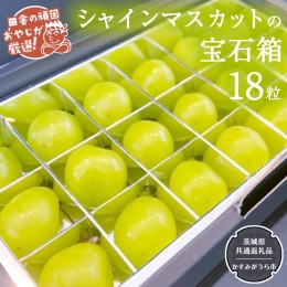 【ふるさと納税】「粒々ぶどう18粒」シャインマスカットの宝石箱【令和6年8月より発送開始】（茨城県共通返礼品：かすみがうら市産） ぶ