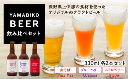 【ふるさと納税】YAMABIKO BEER 飲み比べセット(赤そば・ブルーベリー・ストロベリー)各2本セット　[?5675-1407]