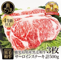 【ふるさと納税】【鹿児島県産】黒毛和牛 サーロインステーキ 約500g