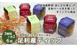 【ふるさと納税】＜季節限定＞足利産食材のディップソースセット(3種×各2) / 足利マール牛、あしかが美人を使用〈出荷時期:2024年6月下