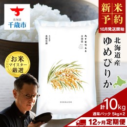 【ふるさと納税】【定期便12回】 北海道産ゆめぴりか 10kg(5kg×2袋)