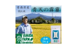 【ふるさと納税】＜さつき米＞青森県産米「青天の霹靂」白米 2kg【1484847】