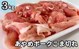 【ふるさと納税】あやめポークこま切れ　300g×10パック　計3kg