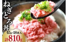 【ふるさと納税】マグロ ネギトロ ネギトロ丼 小分け 45g×6食×3袋 計18食分 計810g [TS-フーズプロダクツ 静岡県 吉田町 22424236] ま